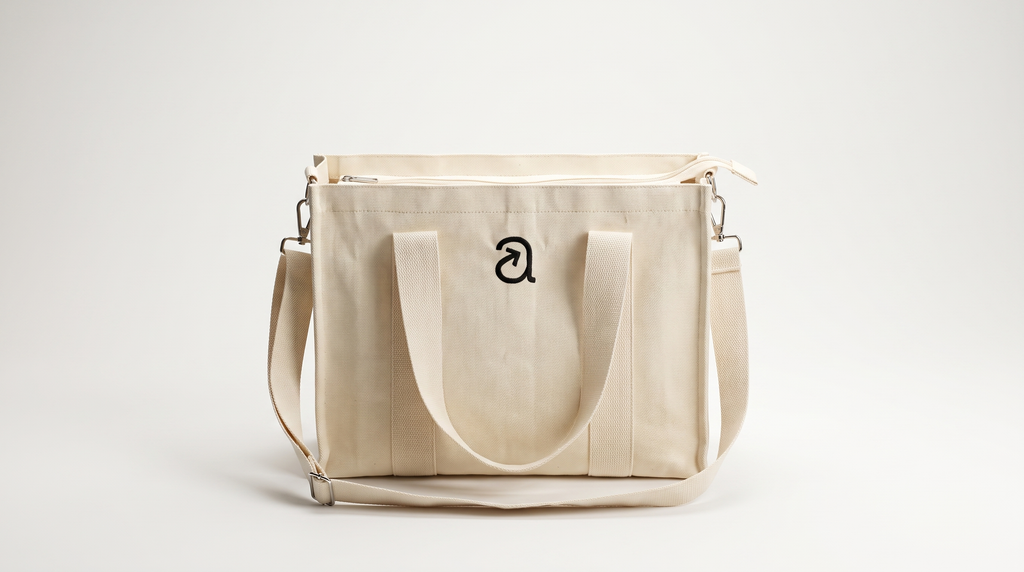 Everyday Canvas Tote - White Strap